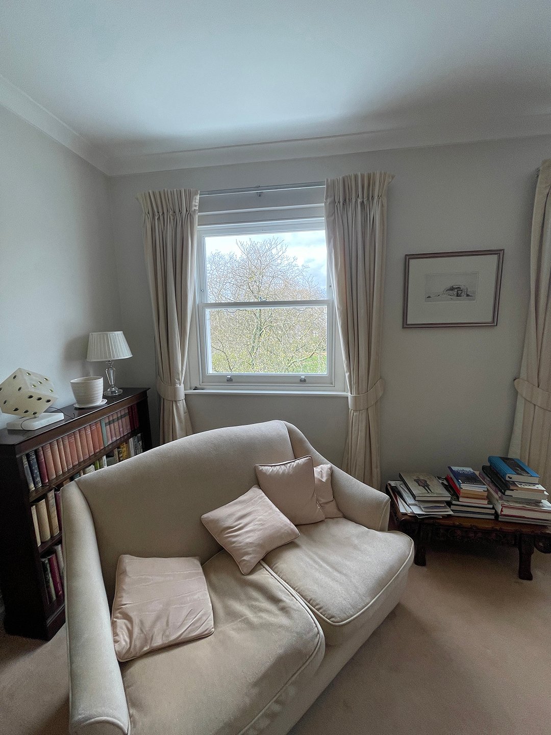 sofa in corner of living room