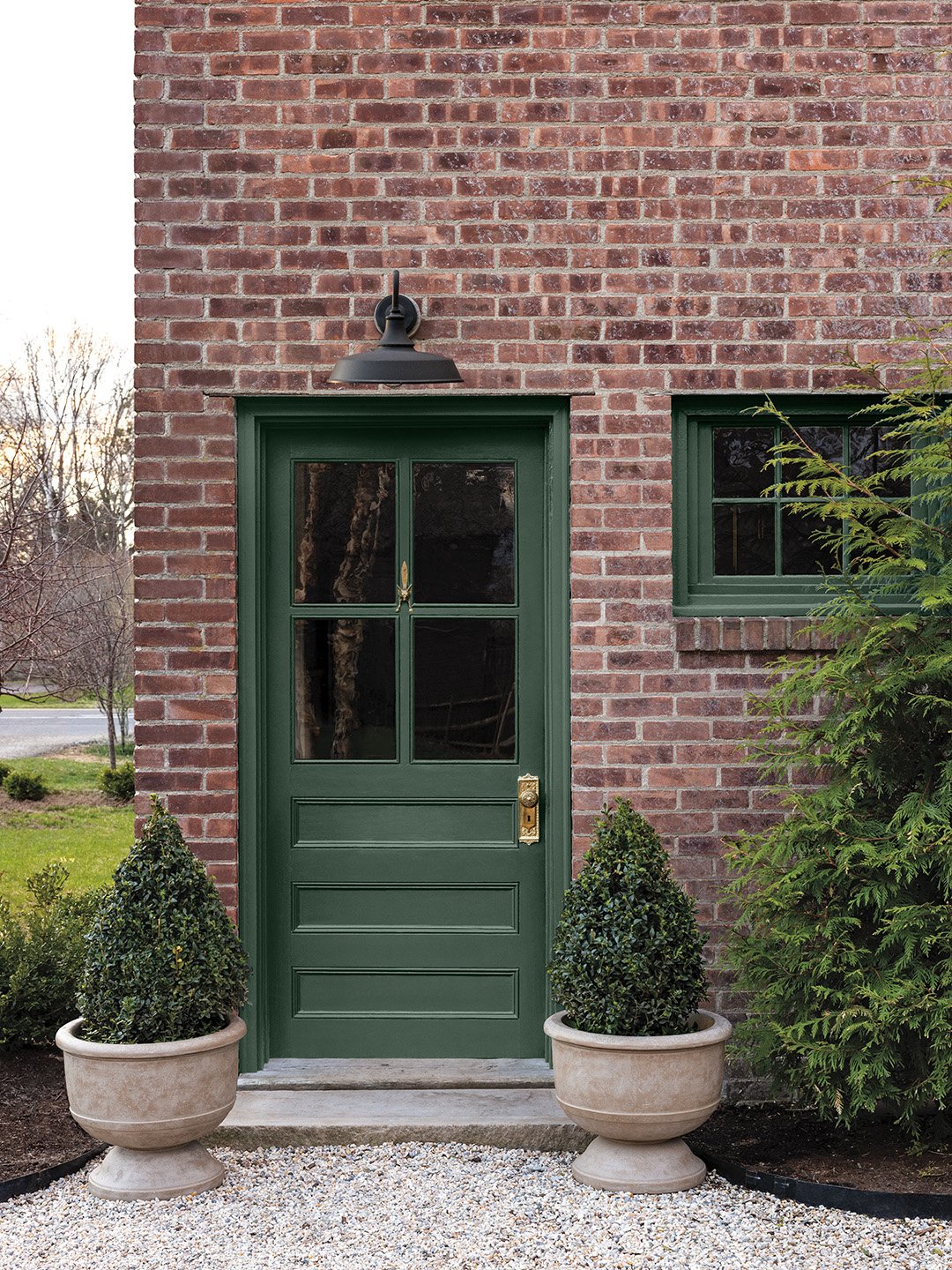 red and green brick exterior