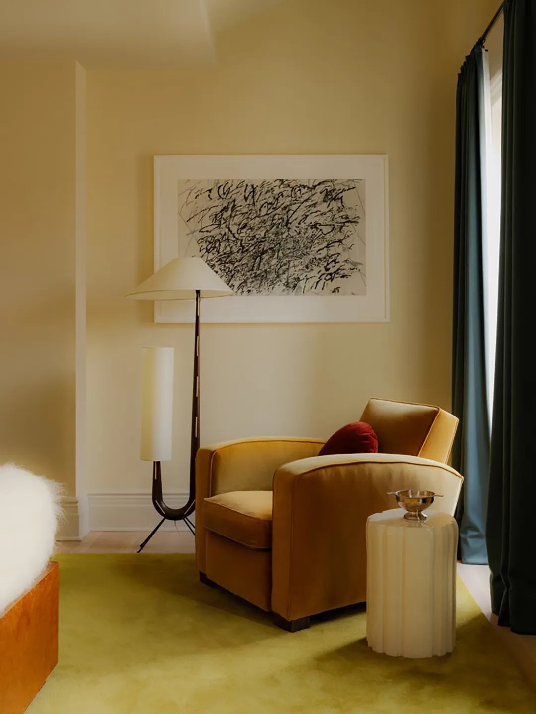 bedroom corner with chair