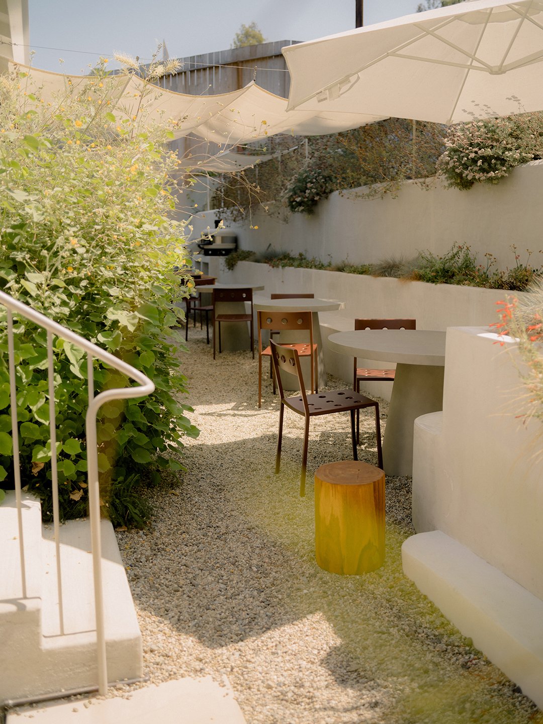 stucco bench