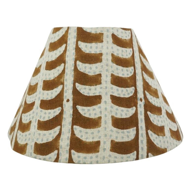 block print lamp shade