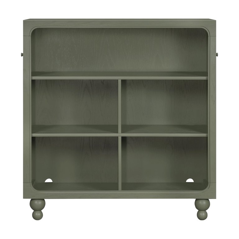 green bookcase