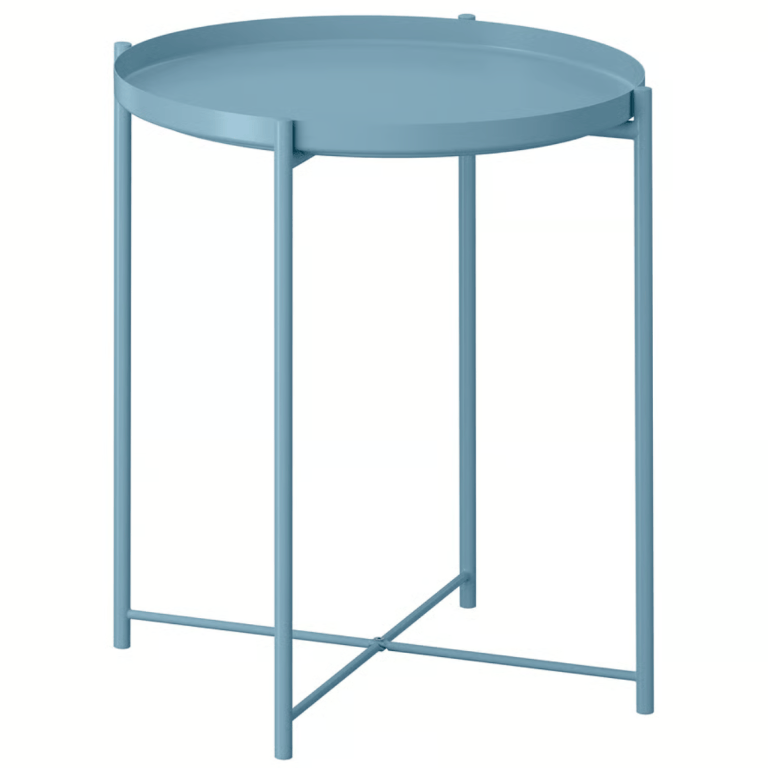 blue tray table