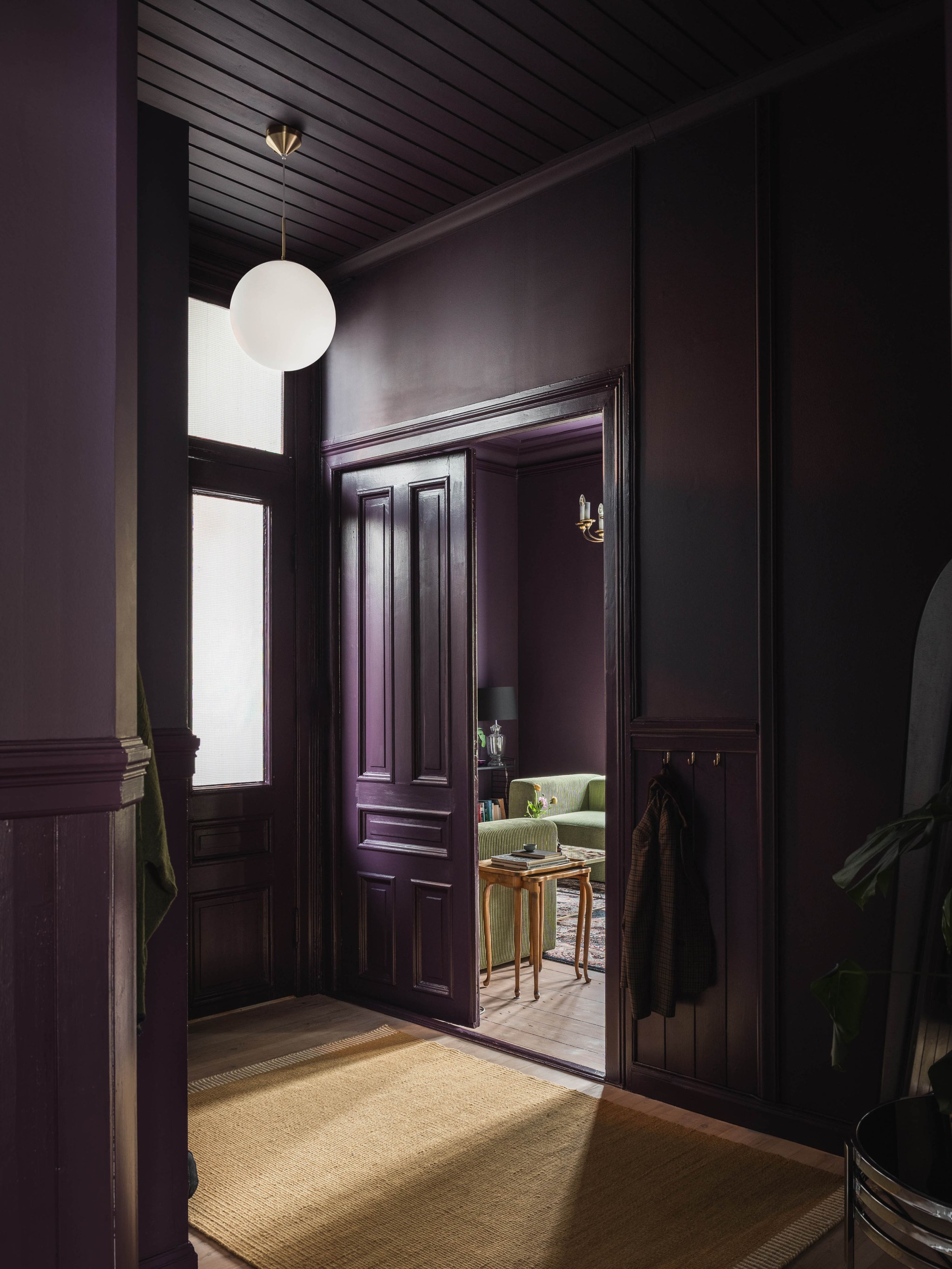 deep purple entryway