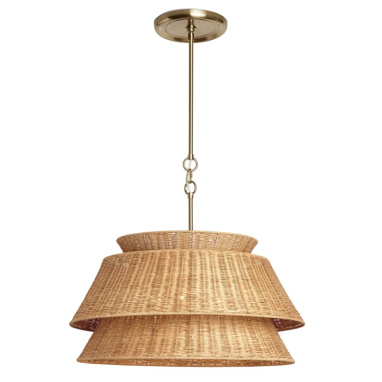 wicker chandelier