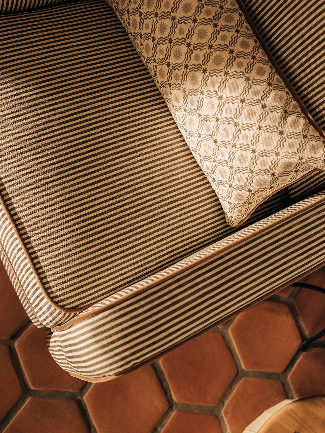 striped recliner