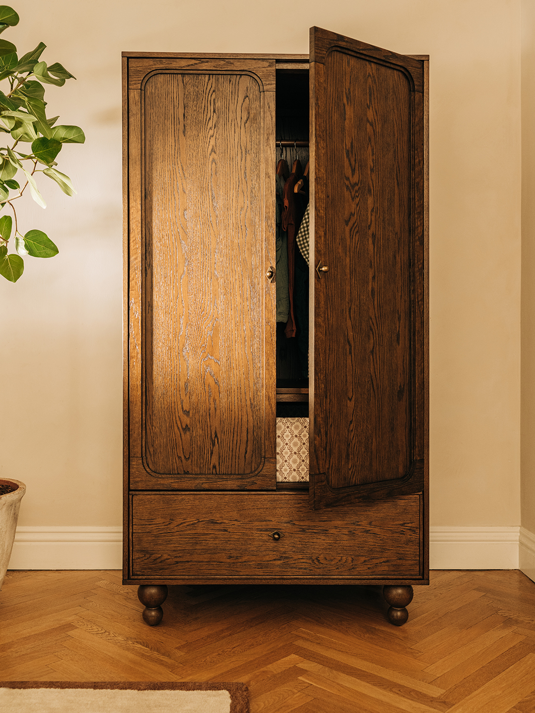 wood armoire