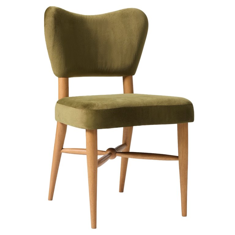 curvy velvet chair