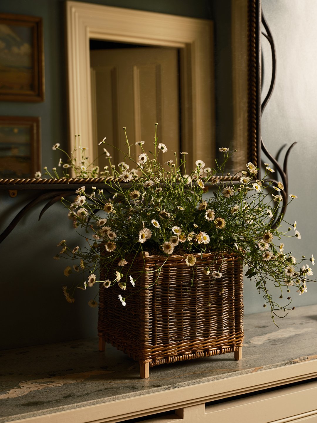 wicker cache pot